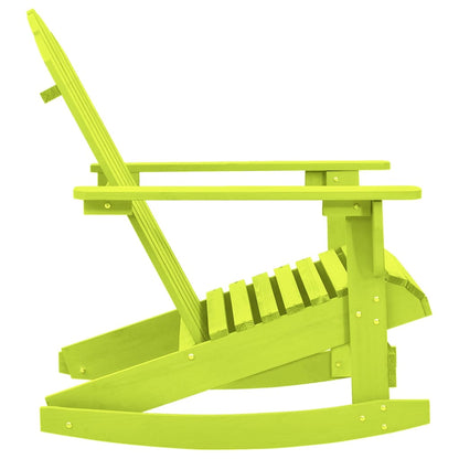 315886 vidaXL Garden Adirondack Rocking Chair Solid Fir Wood Green