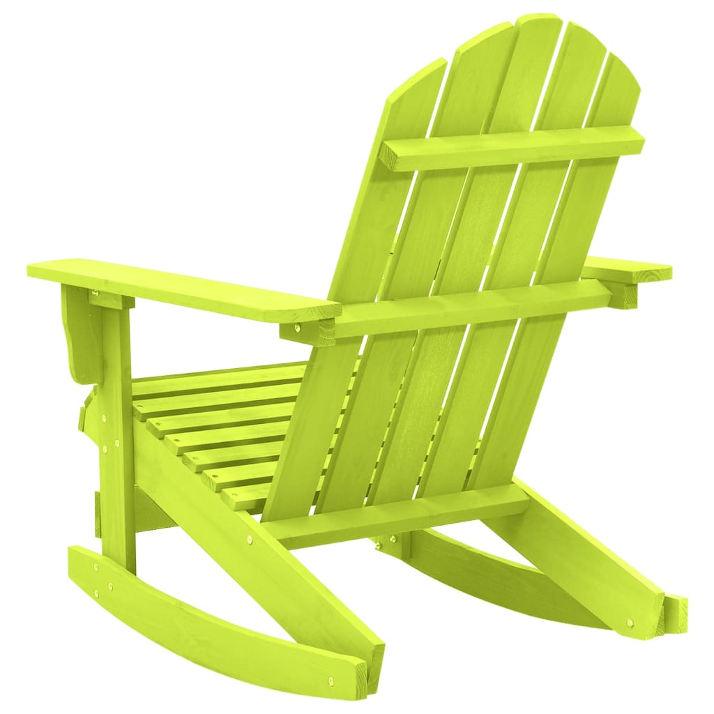 315886 vidaXL Garden Adirondack Rocking Chair Solid Fir Wood Green