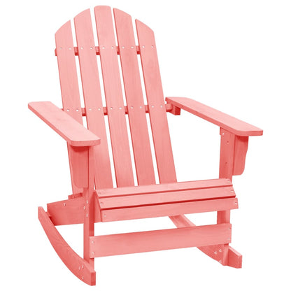 315887 vidaXL Garden Adirondack Rocking Chair Solid Fir Wood Pink