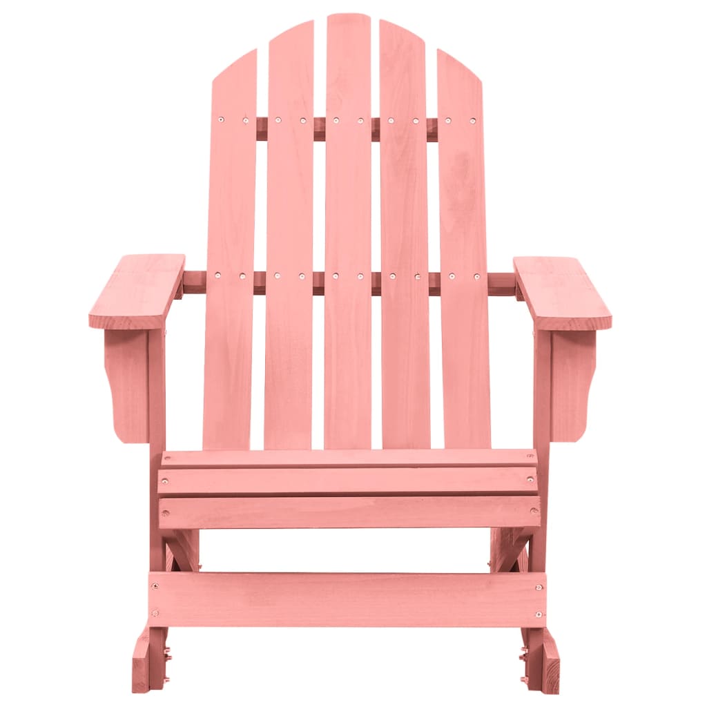 315887 vidaXL Garden Adirondack Rocking Chair Solid Fir Wood Pink