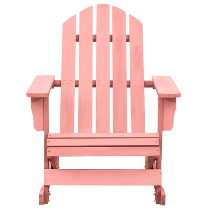 315887 vidaXL Garden Adirondack Rocking Chair Solid Fir Wood Pink
