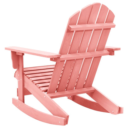 315887 vidaXL Garden Adirondack Rocking Chair Solid Fir Wood Pink