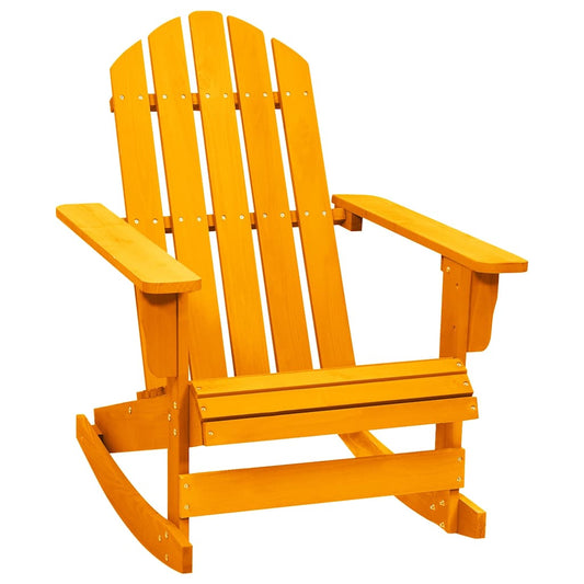315888 vidaXL Garden Adirondack Rocking Chair Solid Fir Wood Orange