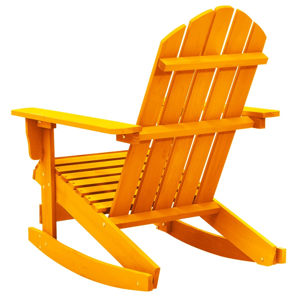 315888 vidaXL Garden Adirondack Rocking Chair Solid Fir Wood Orange