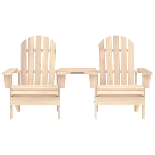 315892 vidaXL Garden Adirondack Chairs with Tea Table Solid Fir Wood