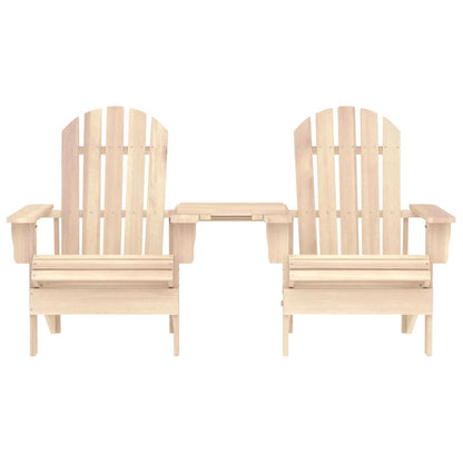 315892 vidaXL Garden Adirondack Chairs with Tea Table Solid Fir Wood