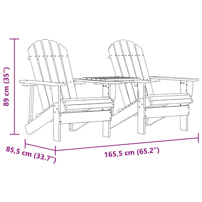 vidaXL Garden Chair | Natural Wood | Solid fir wood | Standard | Ergonomic