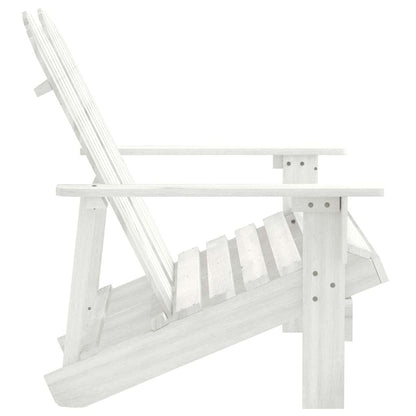vidaXL 2-Seater Garden Adirondack Chair Solid Fir Wood White