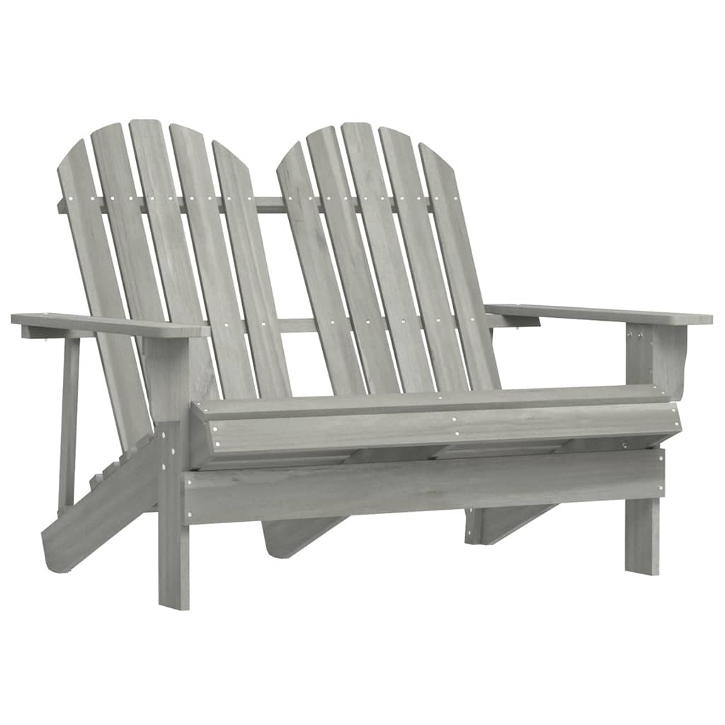 vidaXL Garden Chair | Grey | Solid fir wood | 2-seater | Durable