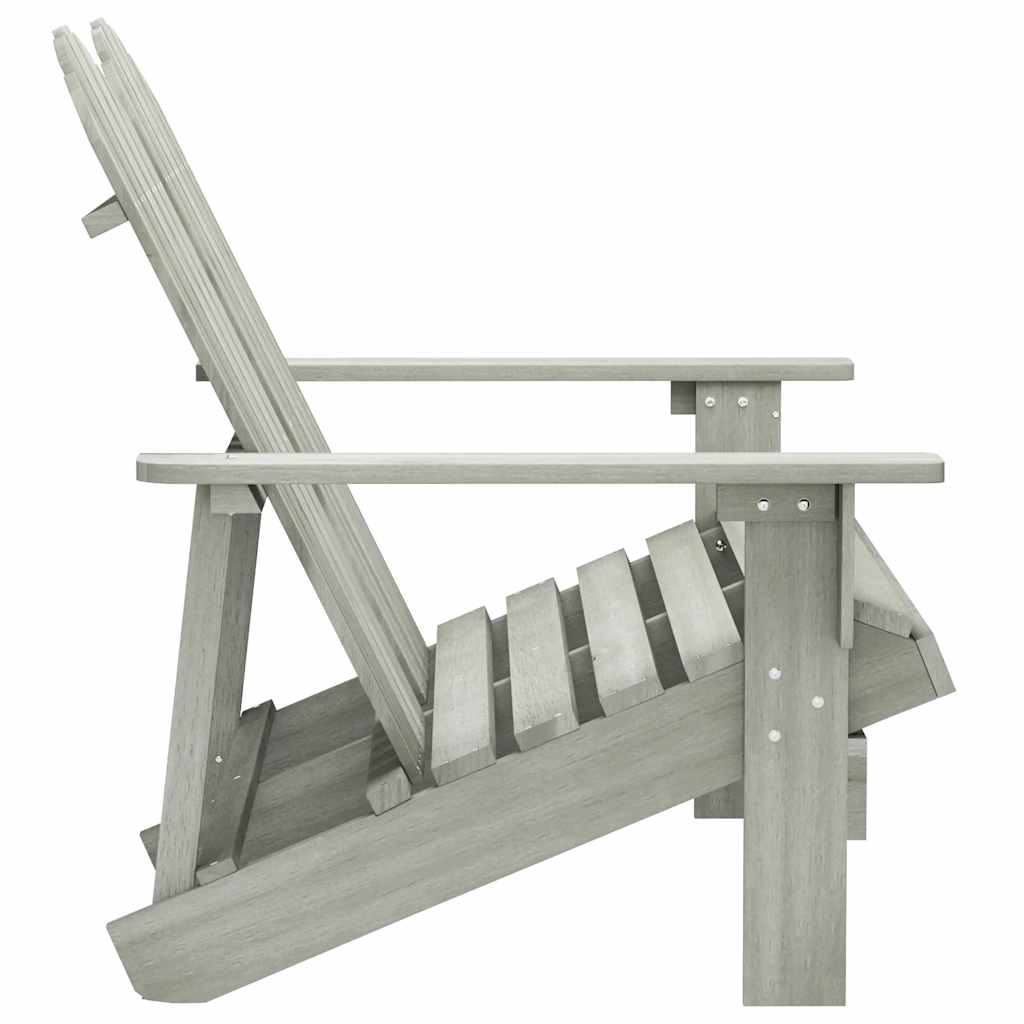 315900 vidaXL 2-Seater Garden Adirondack Chair Solid Fir Wood Grey
