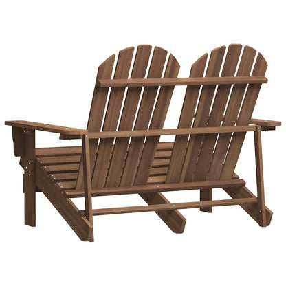 vidaXL 2-Seater Garden Adirondack Chair Solid Fir Wood Brown