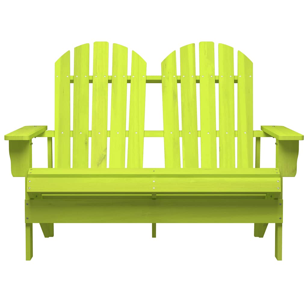 vidaXL Garden Chair | Green | Solid fir wood | 2-Seater | Durable
