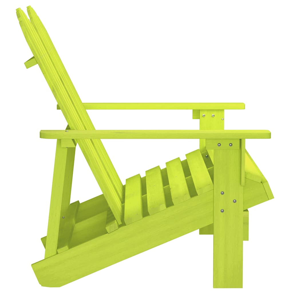 315906 vidaXL 2-Seater Garden Adirondack Chair Solid Fir Wood Green