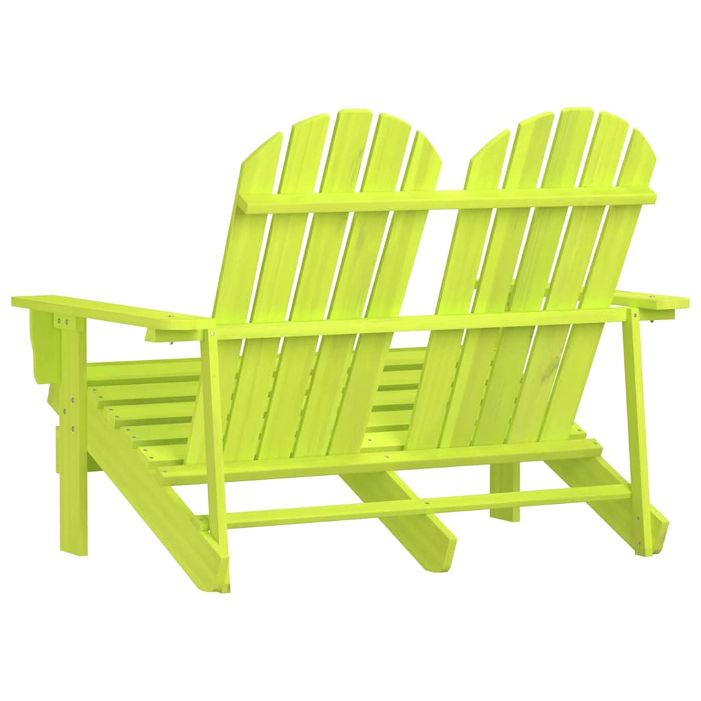 vidaXL Garden Chair | Green | Solid fir wood | 2-Seater | Durable