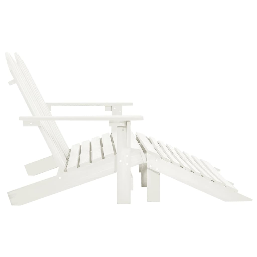 vidaXL Garden Chair | White | Fir Wood | 2-seater | Ergonomic | Adirondack Chair