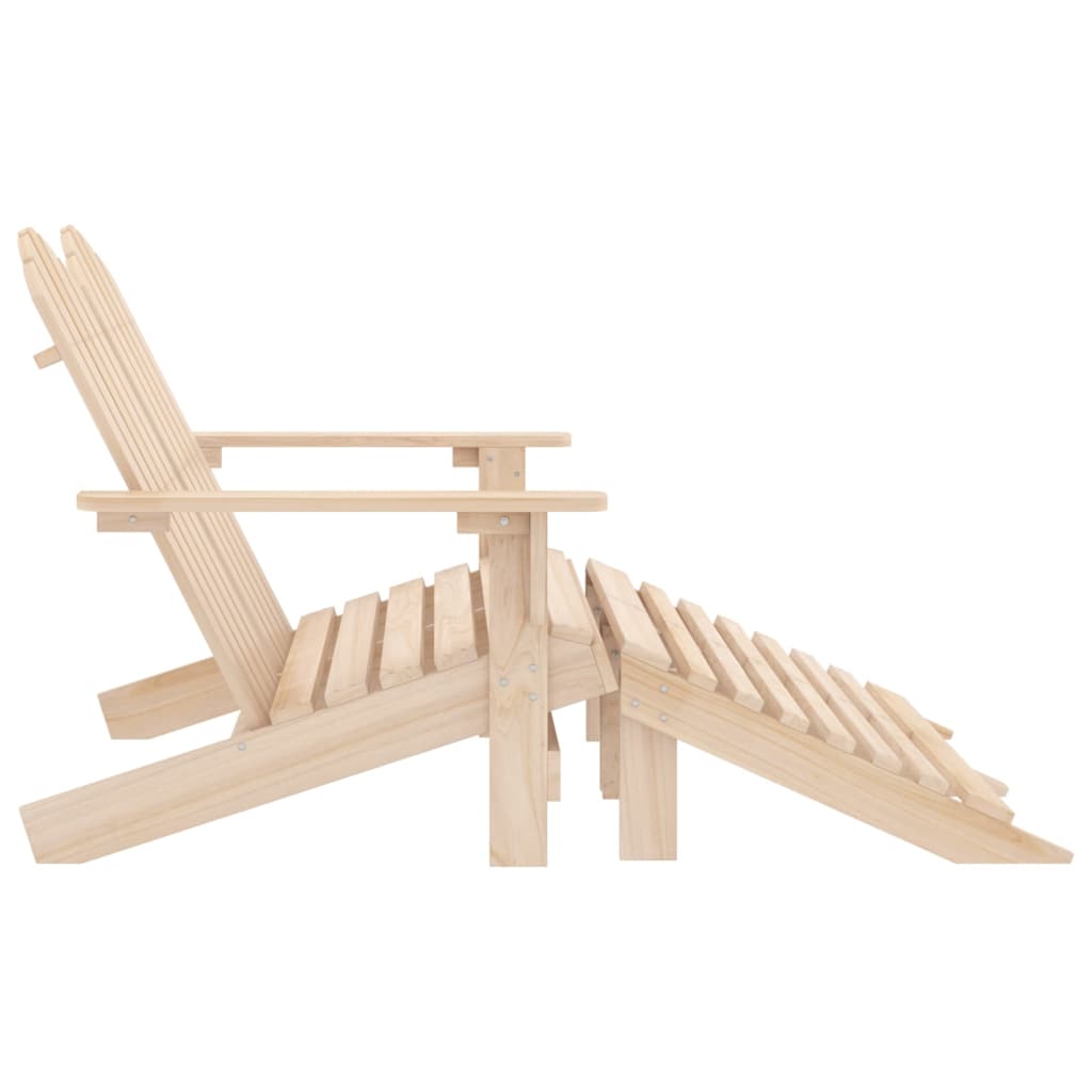 315912 vidaXL 2-Seater Garden Adirondack Chair & Ottoman Fir Wood