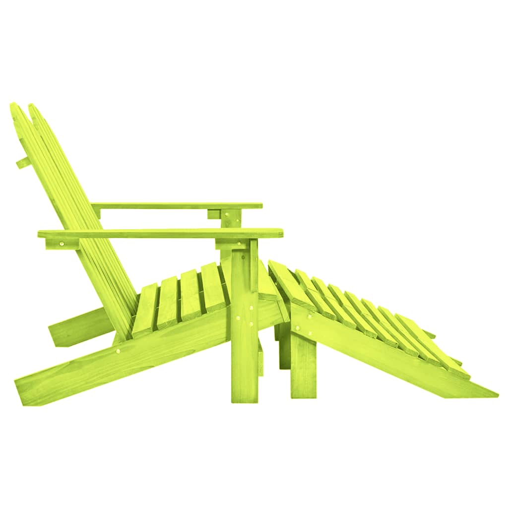vidaXL Garden Chair | Green | Solid fir wood | 2-Seater | Detachable