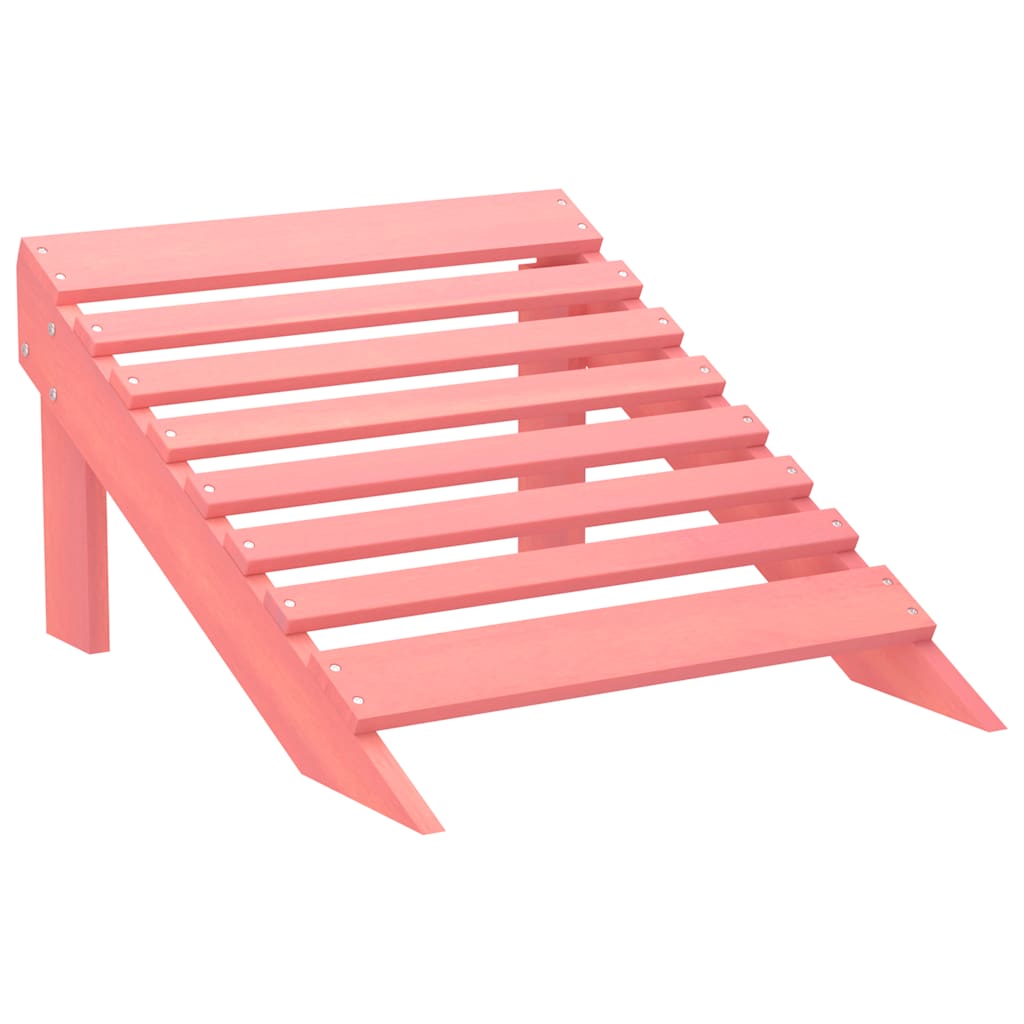 vidaXL 2-Seater Garden Adirondack Chair&Ottoman Fir Wood Pink