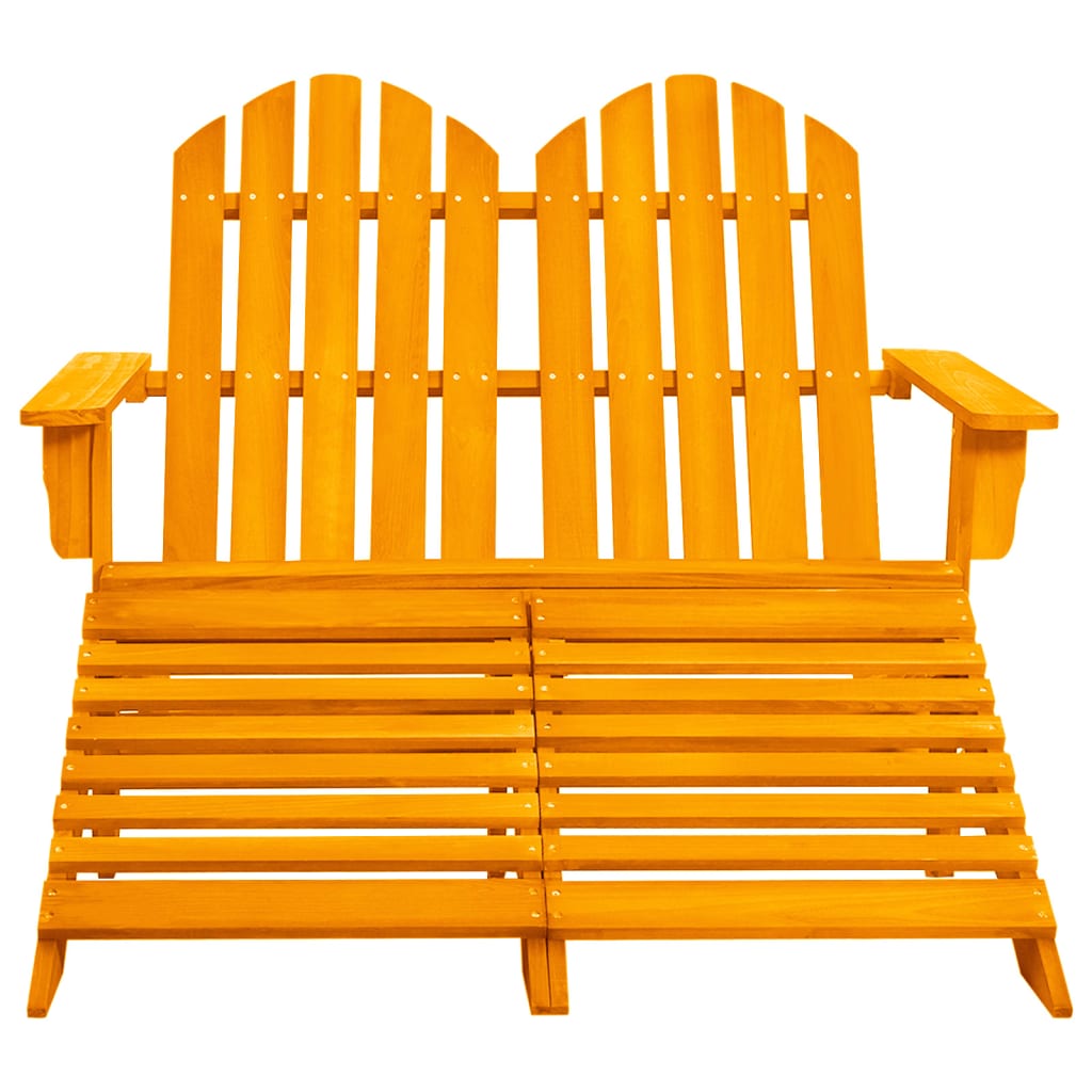 vidaXL Garden Chair | Orange | Solid fir wood | Large | Detachable