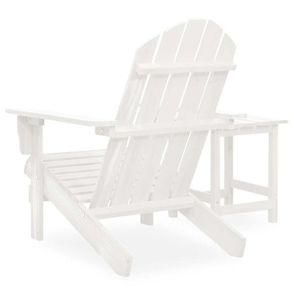 vidaXL Garden Adirondack Chair with Table Solid Fir Wood White