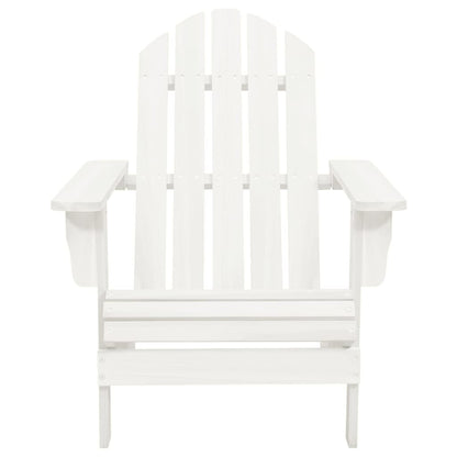 vidaXL Garden Adirondack Chair with Table Solid Fir Wood White