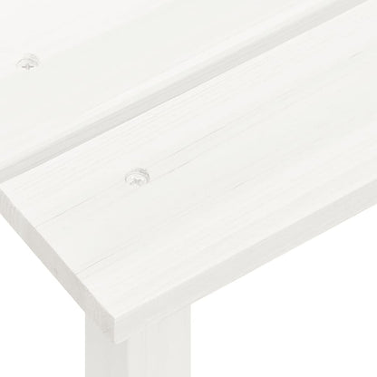 vidaXL Garden Adirondack Chair with Table Solid Fir Wood White