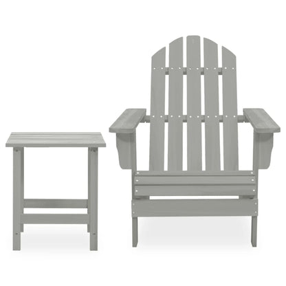 vidaXL Garden Chair | Grey | Solid fir wood | Large |  Ergonomic  | Garden Chair