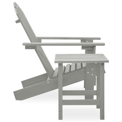 vidaXL Garden Chair | Grey | Solid fir wood | Large |  Ergonomic  | Garden Chair