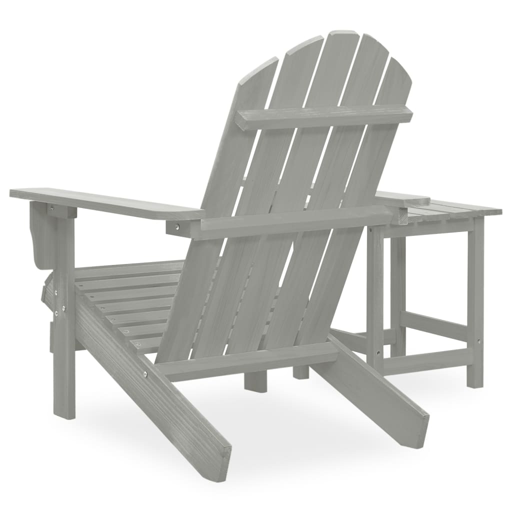 vidaXL Garden Chair | Grey | Solid fir wood | Large |  Ergonomic  | Garden Chair