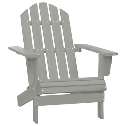 vidaXL Garden Chair | Grey | Solid fir wood | Large |  Ergonomic  | Garden Chair