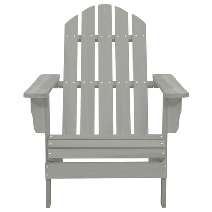 vidaXL Garden Chair | Grey | Solid fir wood | Large |  Ergonomic  | Garden Chair
