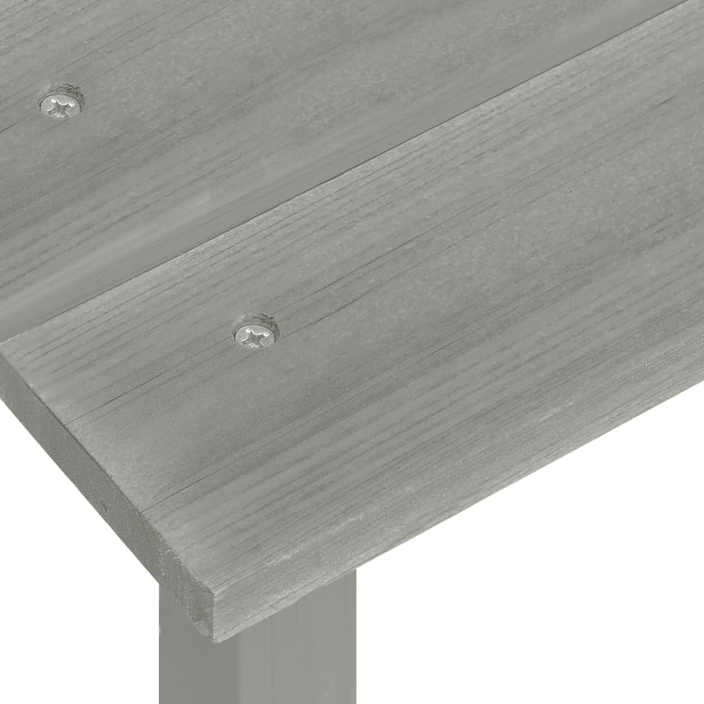 vidaXL Garden Chair | Grey | Solid fir wood | Large |  Ergonomic  | Garden Chair