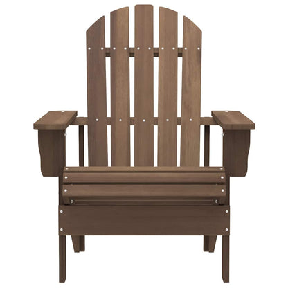 vidaXL Garden Adirondack Chair with Table Solid Fir Wood Brown