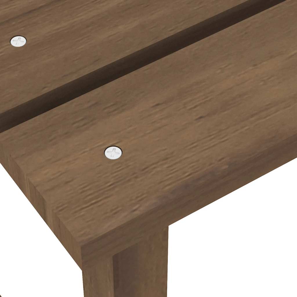 vidaXL Garden Adirondack Chair with Table Solid Fir Wood Brown