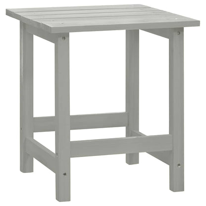 315930 vidaXL Garden Adirondack Chair with Ottoman&Table Solid Fir Wood Grey