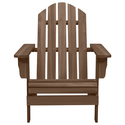 315931 vidaXL Garden Adirondack Chair with Ottoman&Table Solid Fir Wood Brown