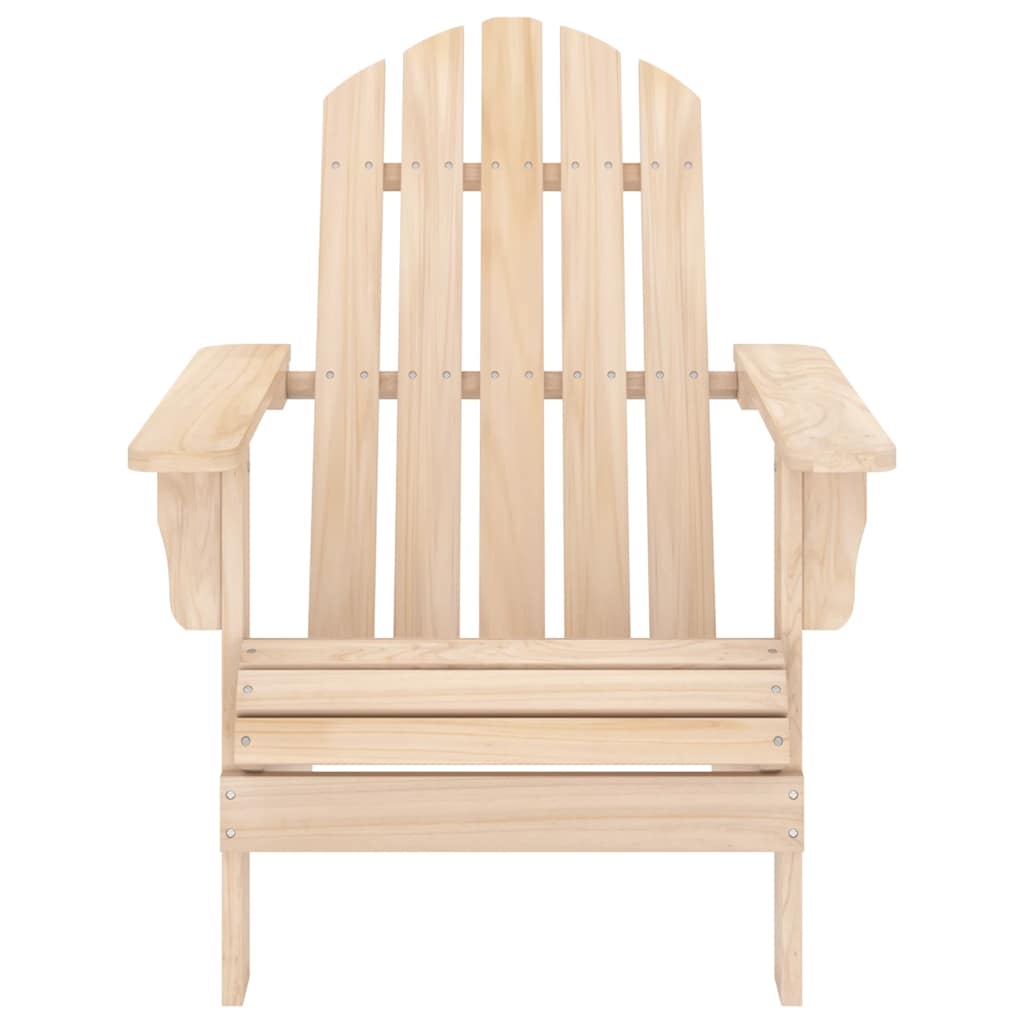 vidaXL Garden Adirondack Chair with Ottoman and Table Solid Fir Wood
