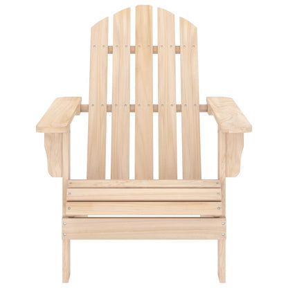 vidaXL Garden Adirondack Chair with Ottoman and Table Solid Fir Wood
