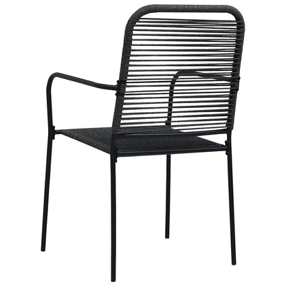 vidaXL 5 Piece Garden Dining Set Black Glass and Steel