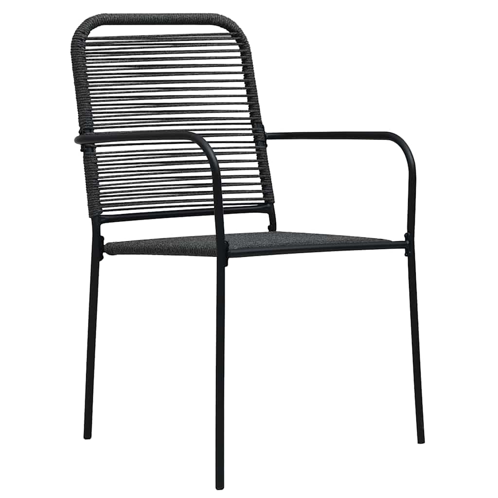 vidaXL 9 Piece Garden Dining Set Black Glass and Steel