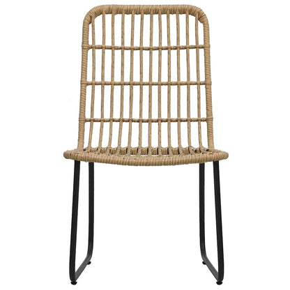 vidaXL 3 Piece Outdoor Dining Set Poly Rattan and Glass