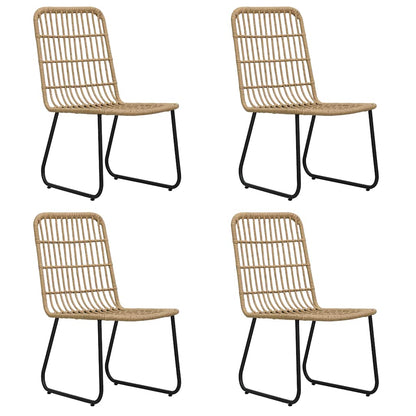 vidaXL 5 Piece Outdoor Dining Set Poly Rattan and Glass
