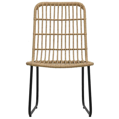 vidaXL 5 Piece Outdoor Dining Set Poly Rattan and Glass