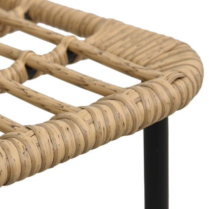 vidaXL Dining Set | Oak and black | Poly rattan, powder-coated steel, glass