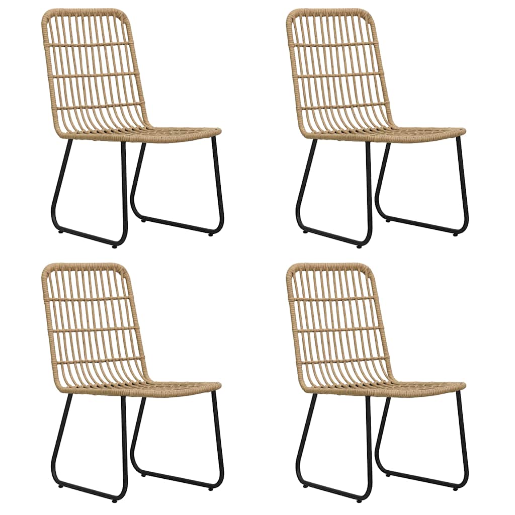 vidaXL 5 Piece Outdoor Dining Set Poly Rattan and Glass