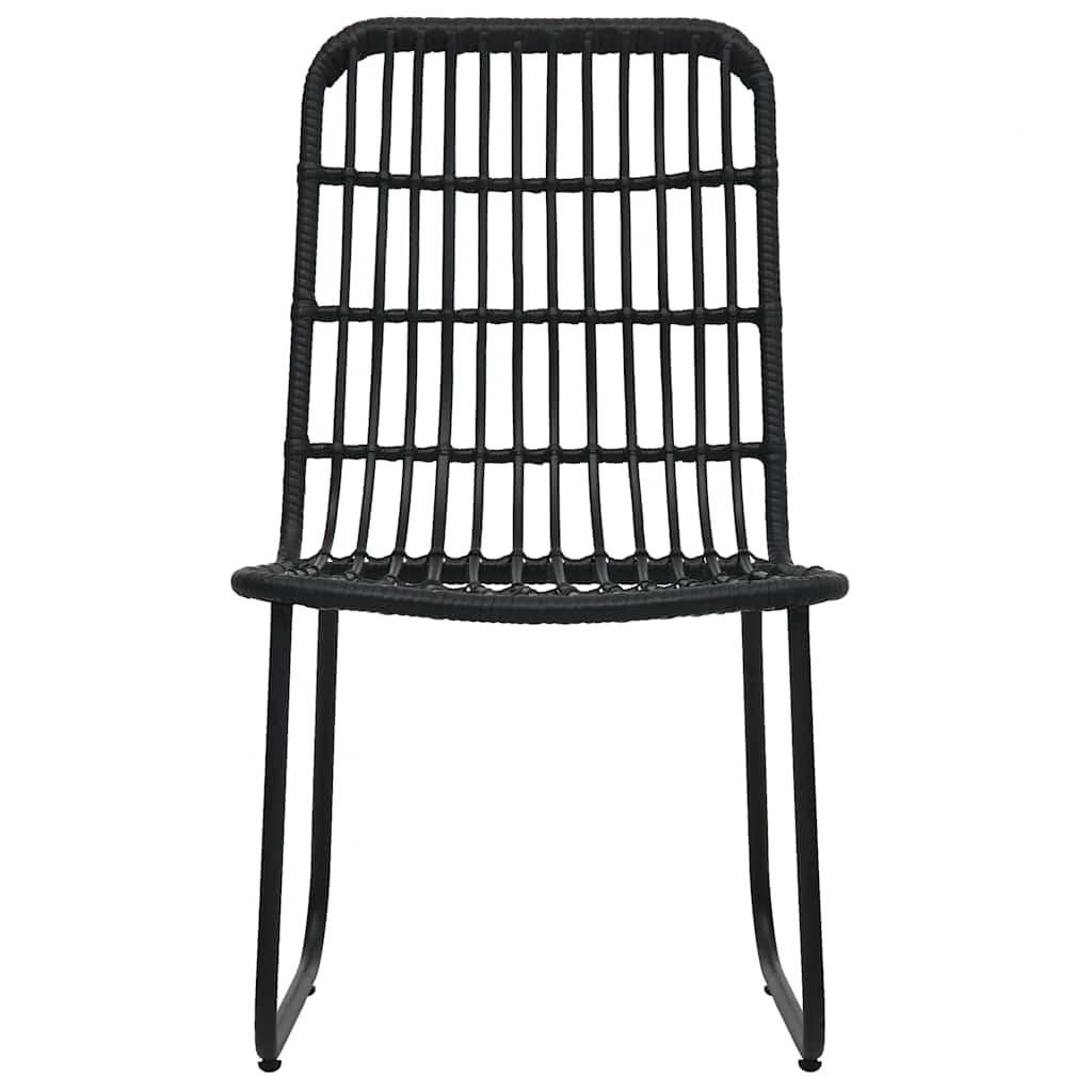 vidaXL 3 Piece Outdoor Dining Set Poly Rattan and Glass