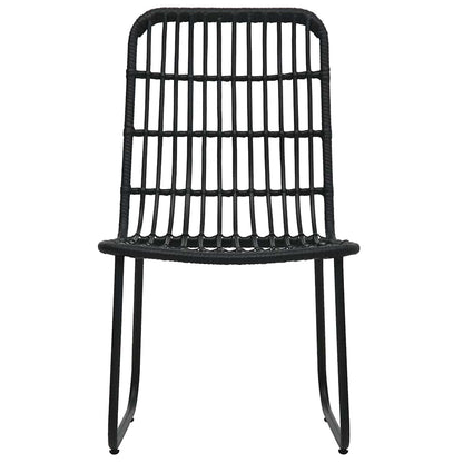 vidaXL 3 Piece Outdoor Dining Set Poly Rattan and Glass