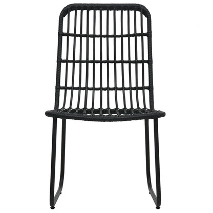 vidaXL 5 Piece Outdoor Dining Set Poly Rattan and Glass