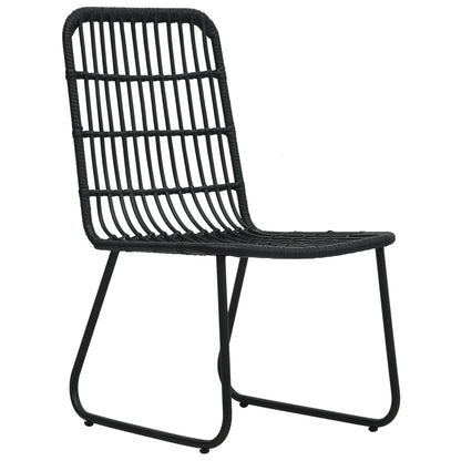 vidaXL Dining Set | Black | Poly rattan | Large | Stackable | Outdoor Dining Set