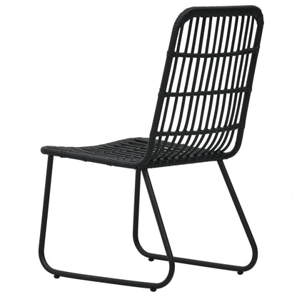 vidaXL Dining Set | Black | Poly rattan | Large | Stackable | Outdoor Dining Set